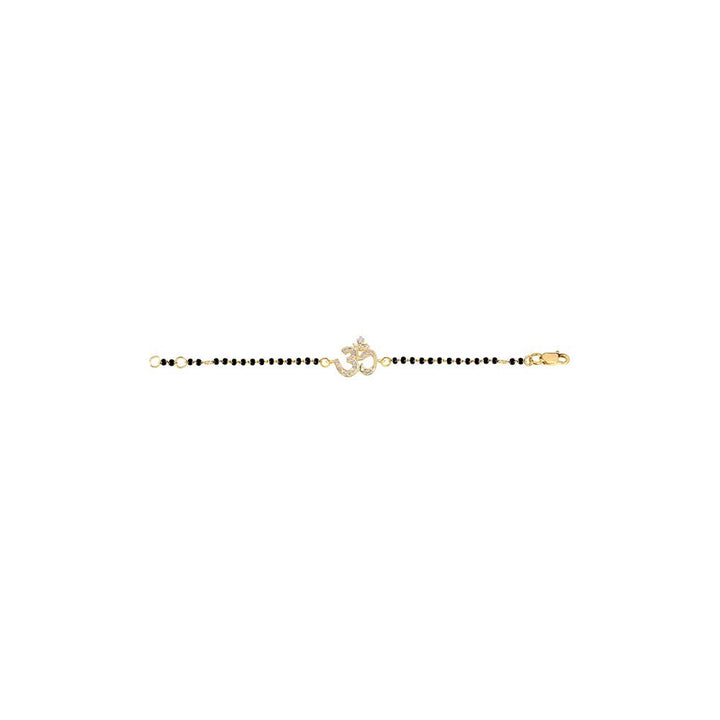 Kaj Fine Jewellery Baby OM Diamond Nazar Bracelet Bead in 14KT Yellow Gold