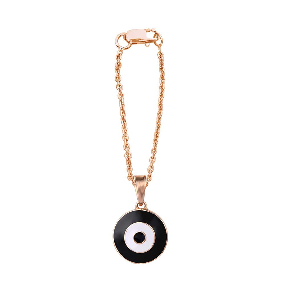 Kaj Fine Jewellery Black & White Enamel Chain Watch Charm in 14KT Rose Gold