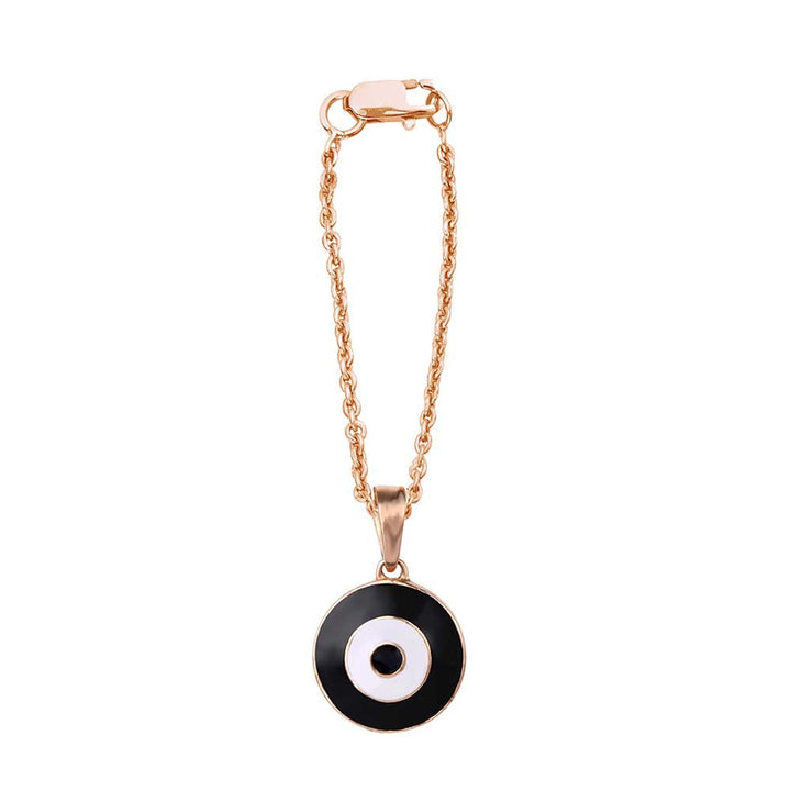 Kaj Fine Jewellery Black & White Enamel Chain Watch Charm in 14KT Rose Gold