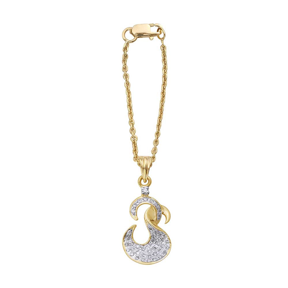 Kaj Fine Jewellery OM Diamond Chain Watch Charm in 14KT Yellow Gold