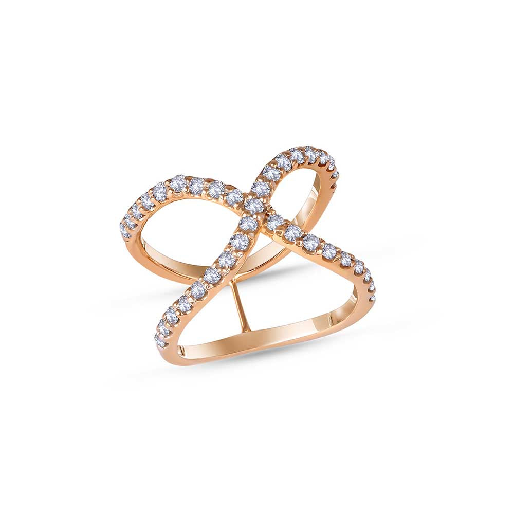 Kaj Fine Jewellery Kiss Diamond Midi Ring in 18KT Yellow Gold