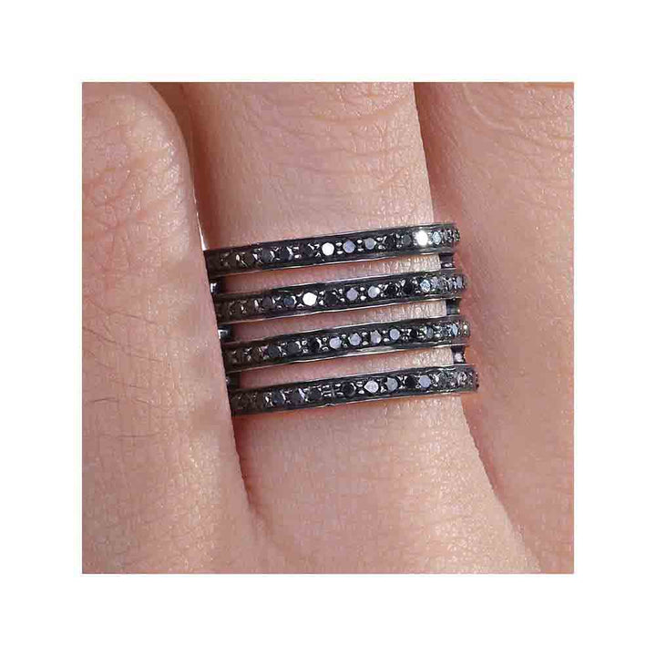 Kaj Fine Jewellery Madrid Black Diamond Ring in 18KT Black Gold