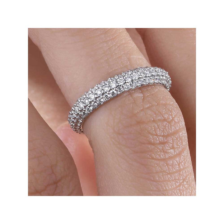 Kaj Fine Jewellery Classic Diamond Stackable Midi Ring in 18KT White Gold