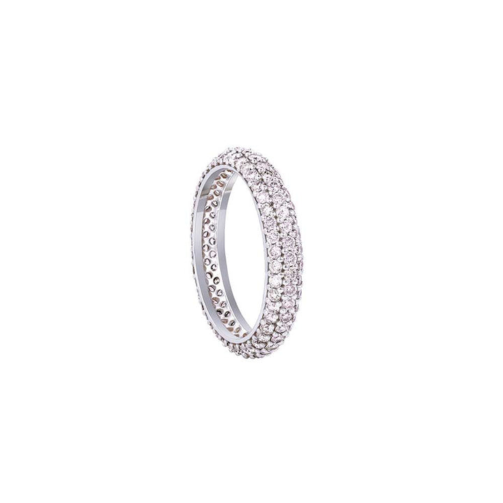 Kaj Fine Jewellery Classic Diamond Stackable Midi Ring in 18KT White Gold