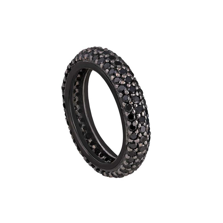 Kaj Fine Jewellery Classic Black Diamond Stackable Ring in 18KT Black Gold