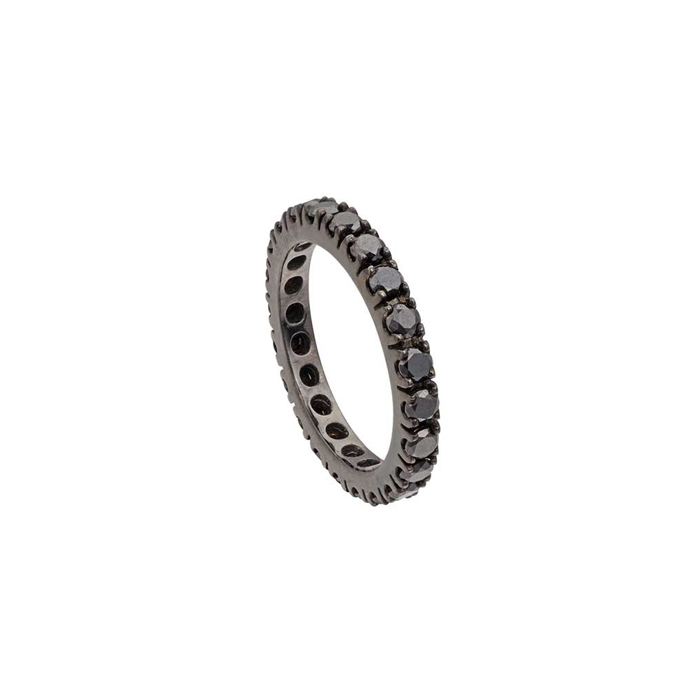 Kaj Fine Jewellery Black Diamond Stackable Eternity Ring in 18KT Black Gold