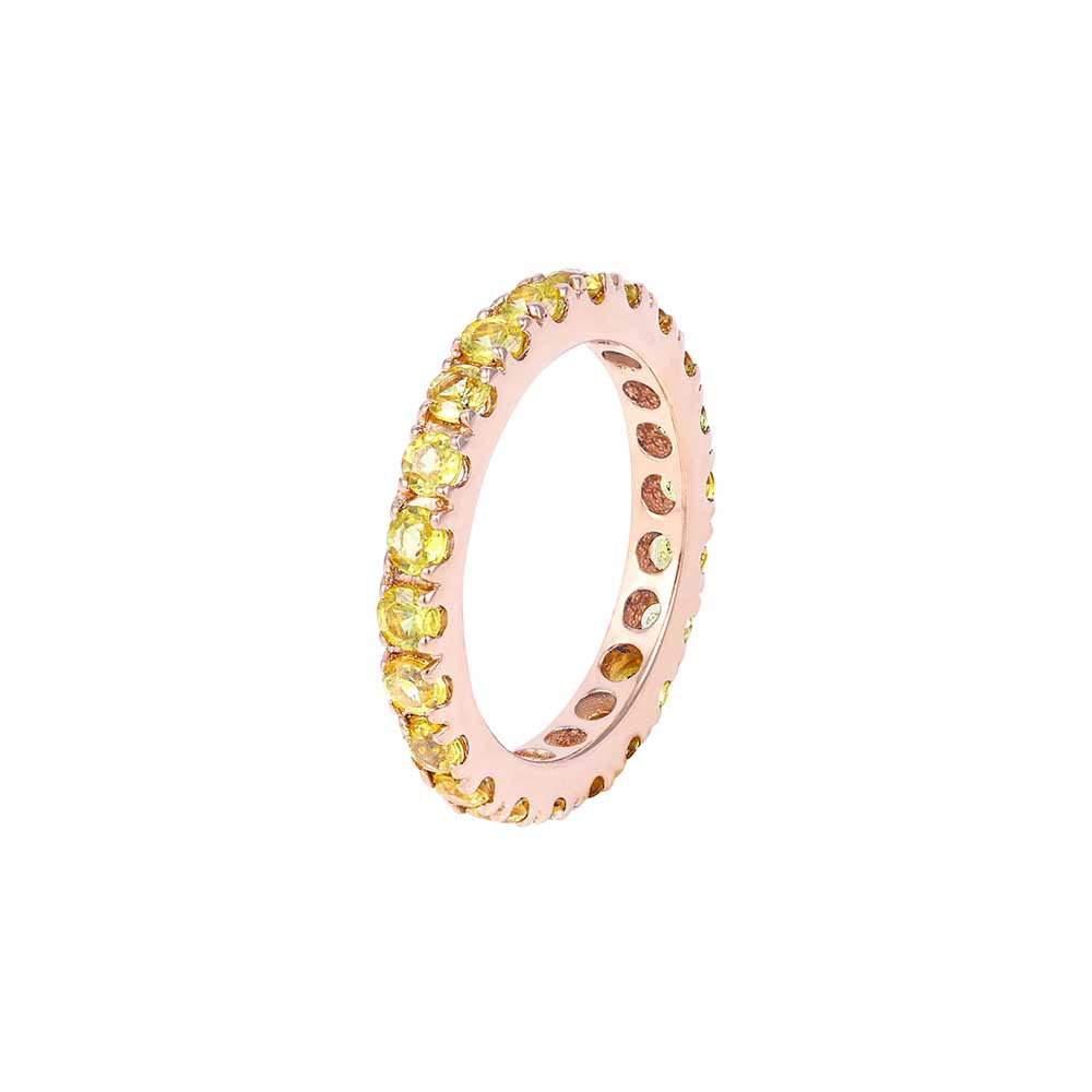 Kaj Fine Jewellery Yellow Sapphire Stackable Eternity Ring in 18KT Yellow Gold