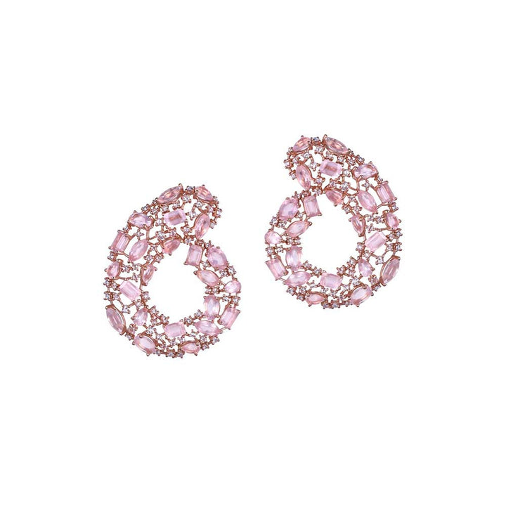 Kaj Fine Jewellery Rose Quartz Princess C-Clip in 18KT Rose Gold