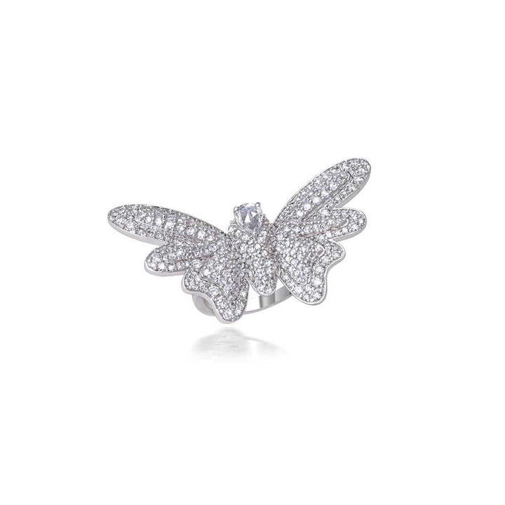 Kaj Fine Jewellery Butterfly Diamond Pave Ring in 18KT White Gold