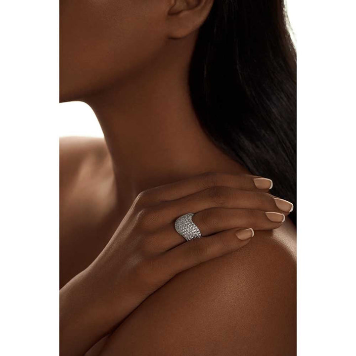 Kaj Fine Jewellery Diamond Wave Ring in 18KT White Gold
