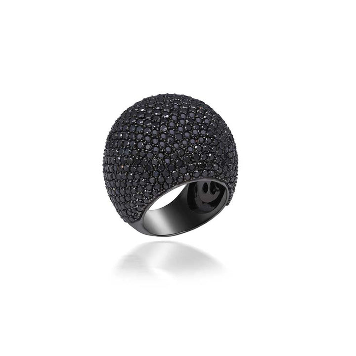 Kaj Fine Jewellery Black Diamond Bombee Ring in 18KT White Gold