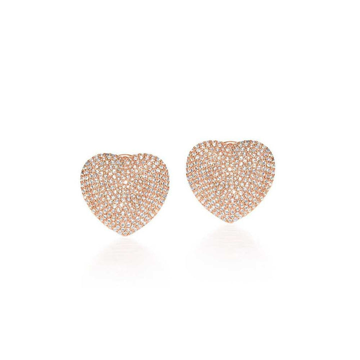 Kaj Fine Jewellery Classic Rose Cut Diamond Heart Studs