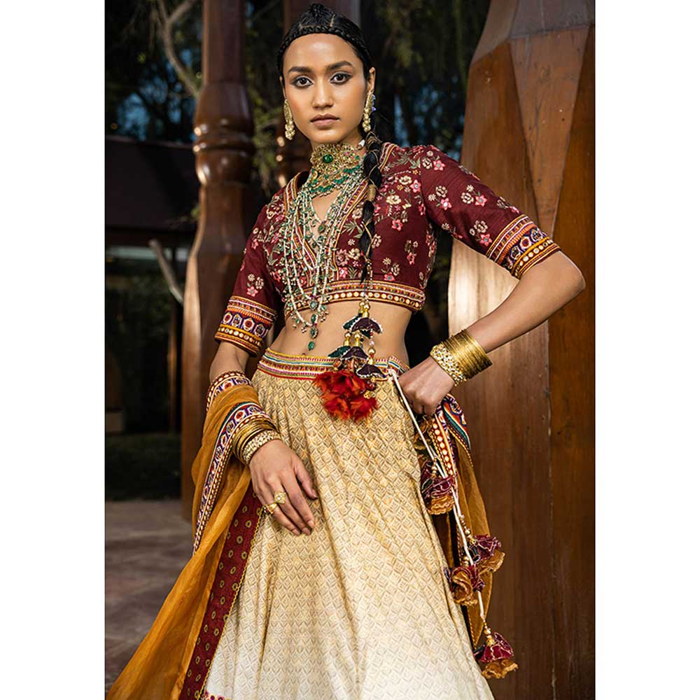 KALISTA Nadira Begum Lehenga (Set of 3)