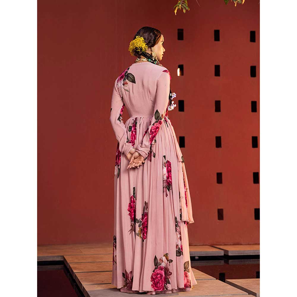 KALISTA Sakina Cape Jacket Sharara with Bustier (Set of 3)