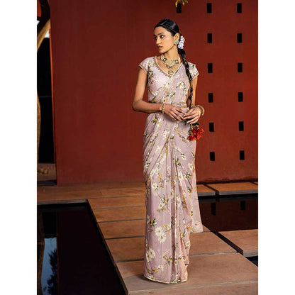 KALISTA Kiara Pre Draped Saree with Stitched Blouse
