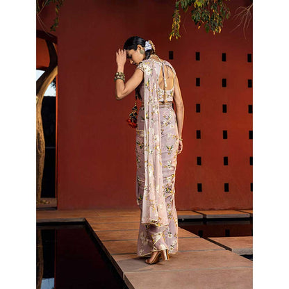 KALISTA Kiara Pre Draped Saree with Stitched Blouse