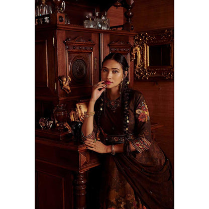 KALISTA Dilnaaz Anarkali Set (Set of 3)