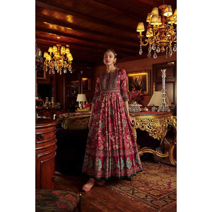 KALISTA Bageecha Peacock Anarkali Set (Set of 2)