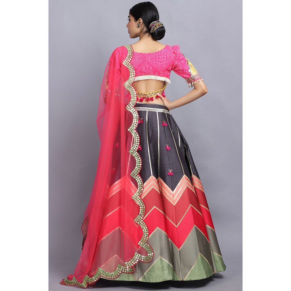 Arpita Sulakshana Palki Lehenga Blouse with Dupatta (Set of 3)