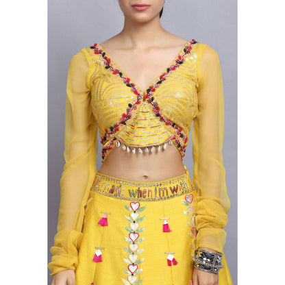 Arpita Sulakshana Ashwemegha Lehenga Blouse with Dupatta (Set of 3)