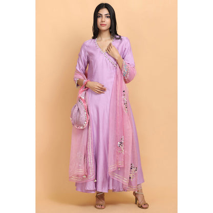 Arpita Sulakshana Lilac Angrakha Pant with Dupatta (Set of 3)