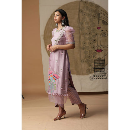 Arpita Sulakshana Lilac Handpainted Suit (Set of 3)