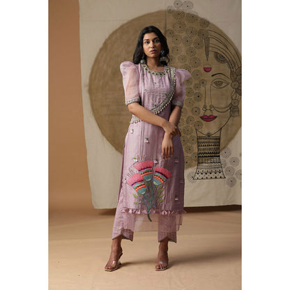 Arpita Sulakshana Lilac Handpainted Suit (Set of 3)