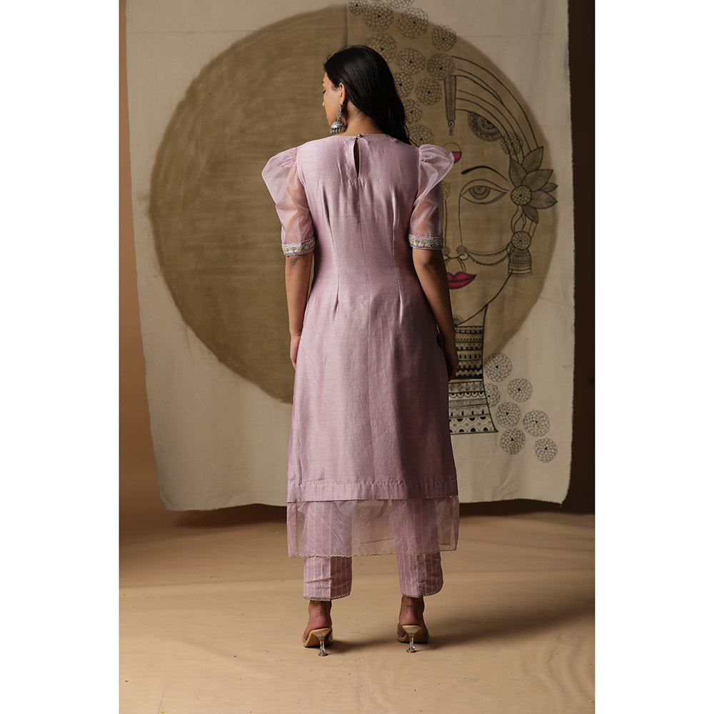 Arpita Sulakshana Lilac Handpainted Suit (Set of 3)