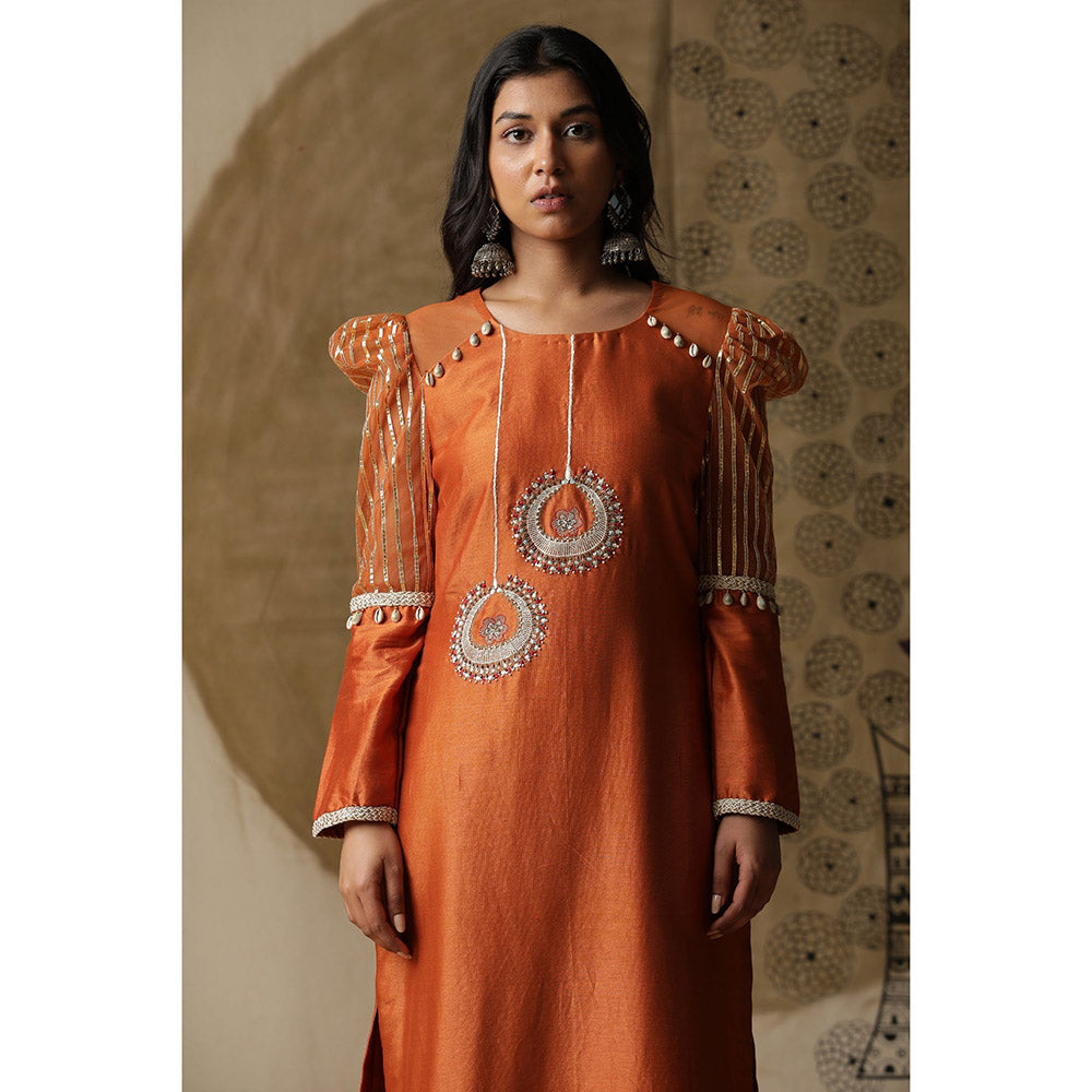 Arpita Sulakshana Burnt Orange Bali Suit (Set of 3)
