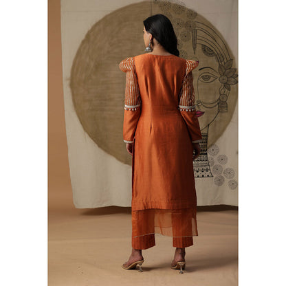 Arpita Sulakshana Burnt Orange Bali Suit (Set of 3)