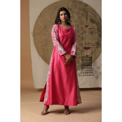 Arpita Sulakshana Red A Line Kurta Pant with Dupatta (Set of 3)