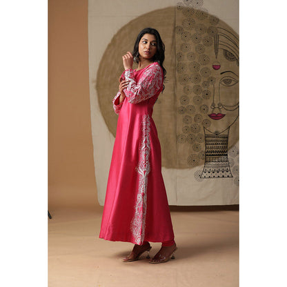 Arpita Sulakshana Red A Line Kurta Pant with Dupatta (Set of 3)