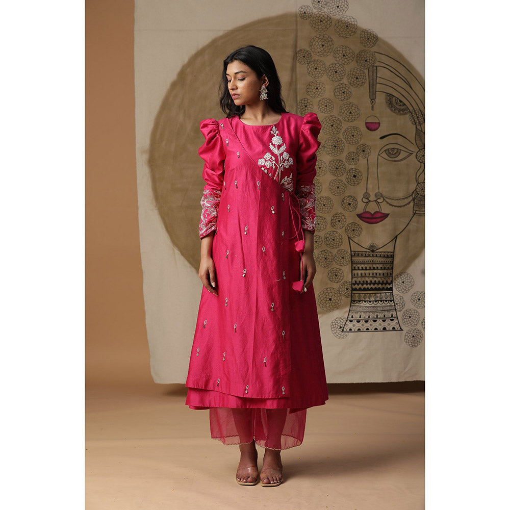 Arpita Sulakshana Pink Kurta Palazzo with Dupatta (Set of 3)