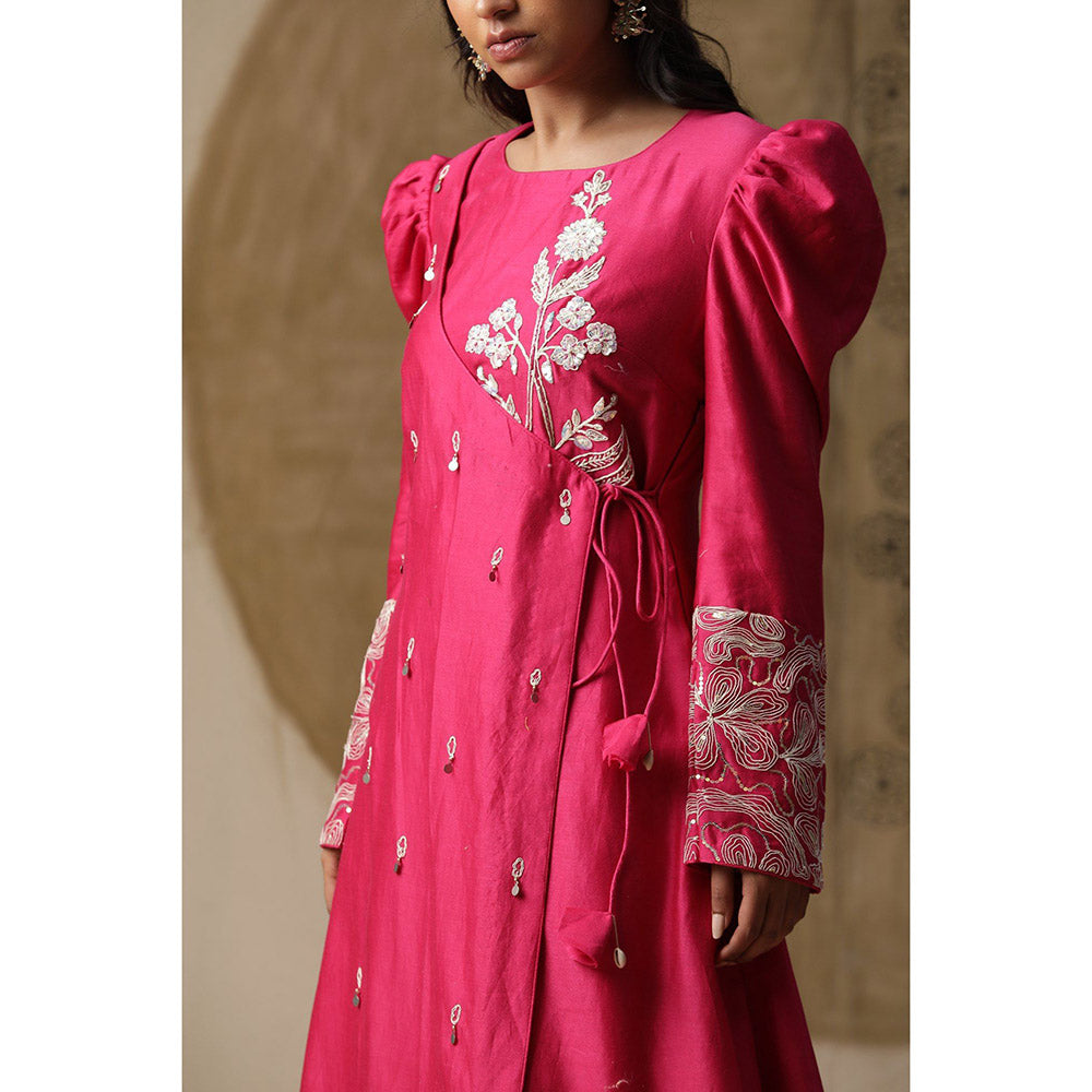 Arpita Sulakshana Pink Kurta Palazzo with Dupatta (Set of 3)