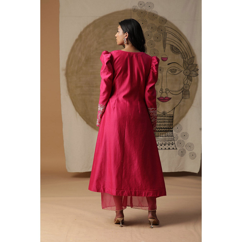 Arpita Sulakshana Pink Kurta Palazzo with Dupatta (Set of 3)