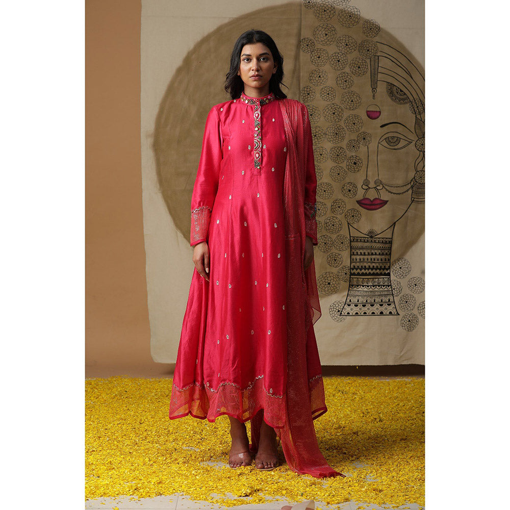 Arpita Sulakshana Dusty Red Cowl Drape Maxi