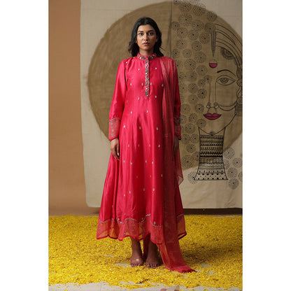 Arpita Sulakshana Dusty Red Cowl Drape Maxi