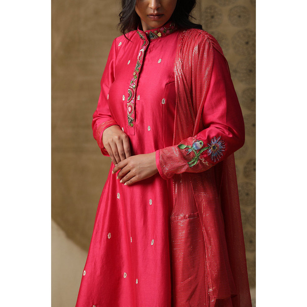 Arpita Sulakshana Dusty Red Cowl Drape Maxi