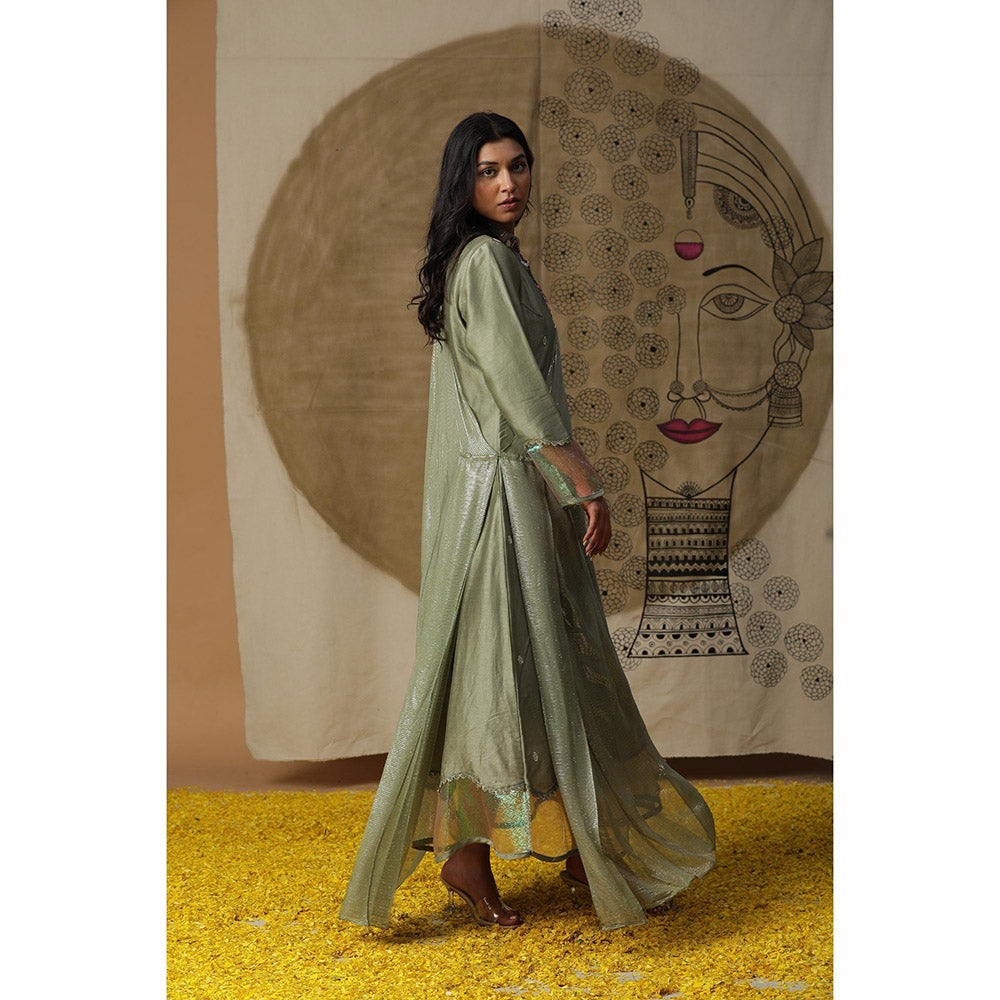 Arpita Sulakshana Olive Cowl Drape Maxi