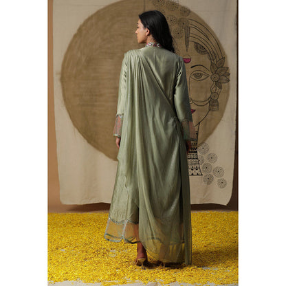 Arpita Sulakshana Olive Cowl Drape Maxi