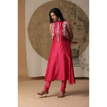 Arpita Sulakshana Red Jacket Kurta (Set of 2)