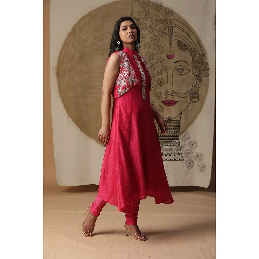 Arpita Sulakshana Red Jacket Kurta (Set of 2)