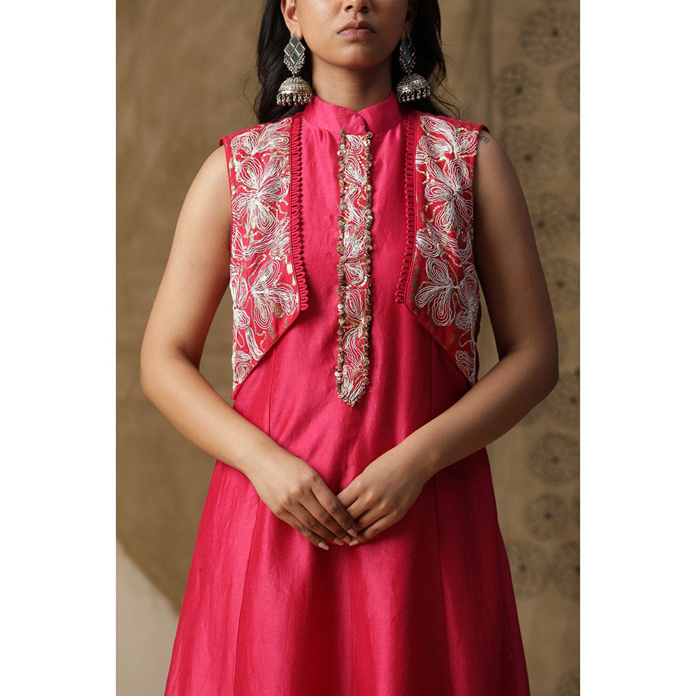 Arpita Sulakshana Red Jacket Kurta (Set of 2)