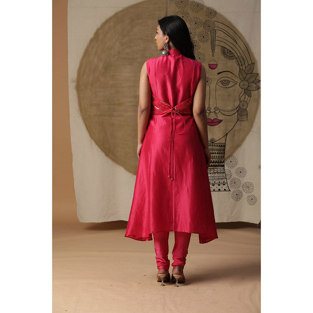 Arpita Sulakshana Red Jacket Kurta (Set of 2)