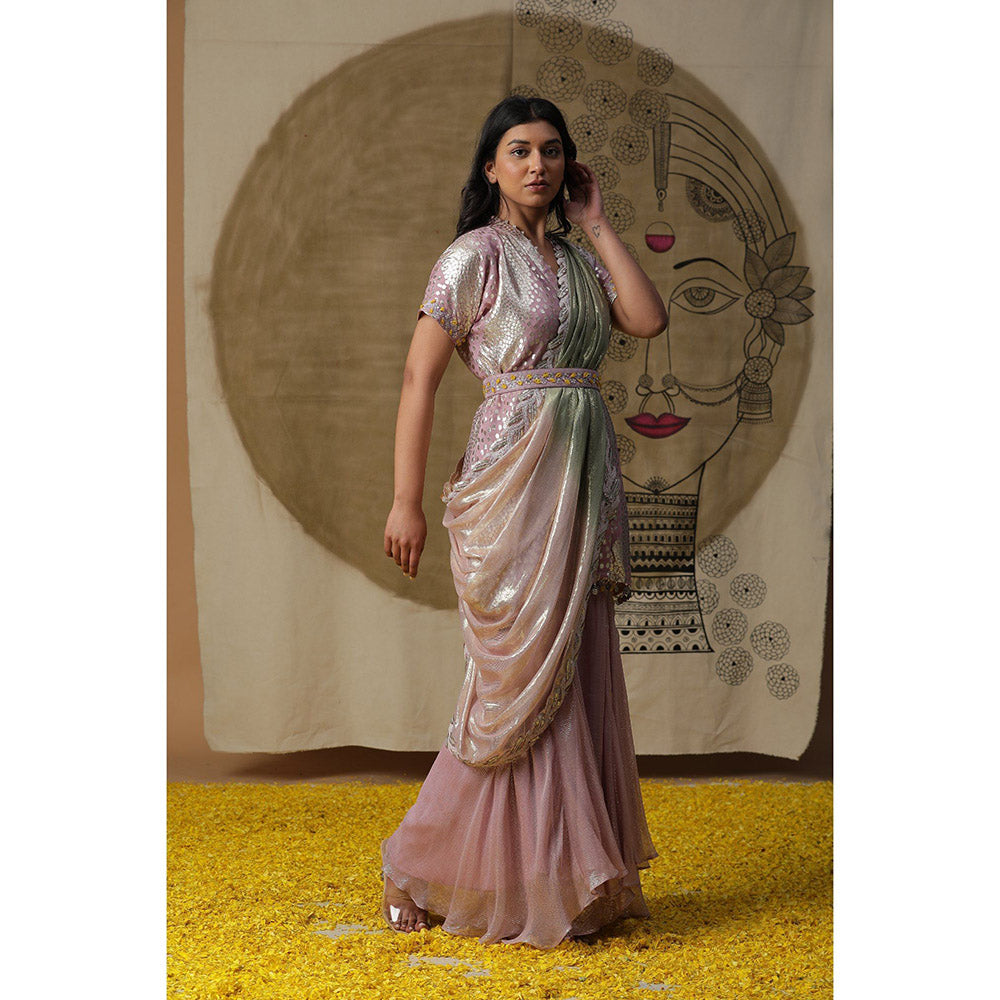 Arpita Sulakshana Purple Kurta Palazzo with Dupatta (Set of 3)