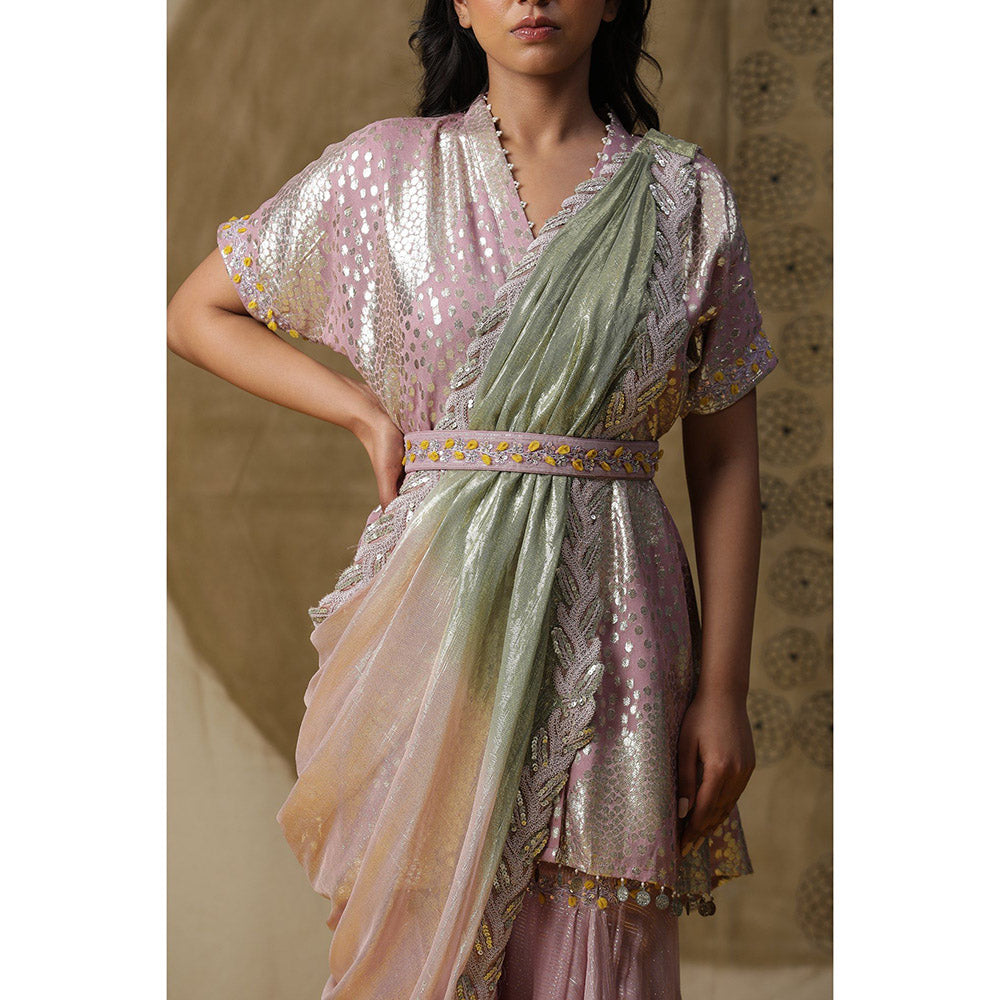 Arpita Sulakshana Purple Kurta Palazzo with Dupatta (Set of 3)