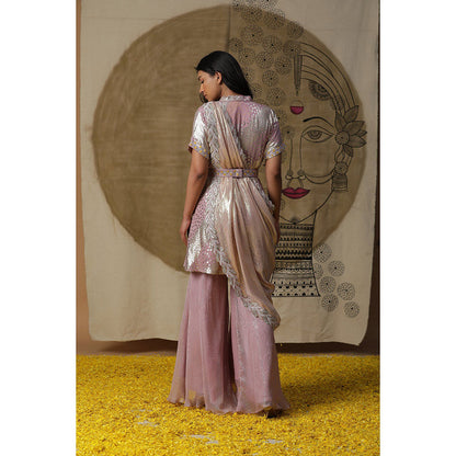 Arpita Sulakshana Purple Kurta Palazzo with Dupatta (Set of 3)