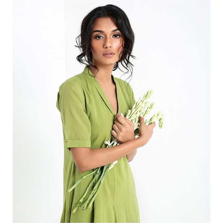 Khara Kapas Green Springfield Dress