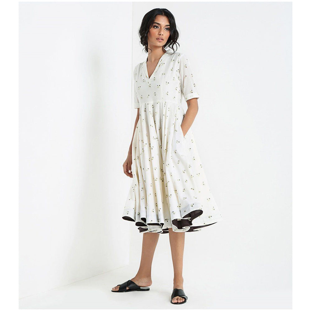 Khara Kapas White Crystal Gazer Dress