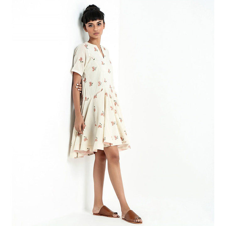 Khara Kapas White Perfect Bloom Dress
